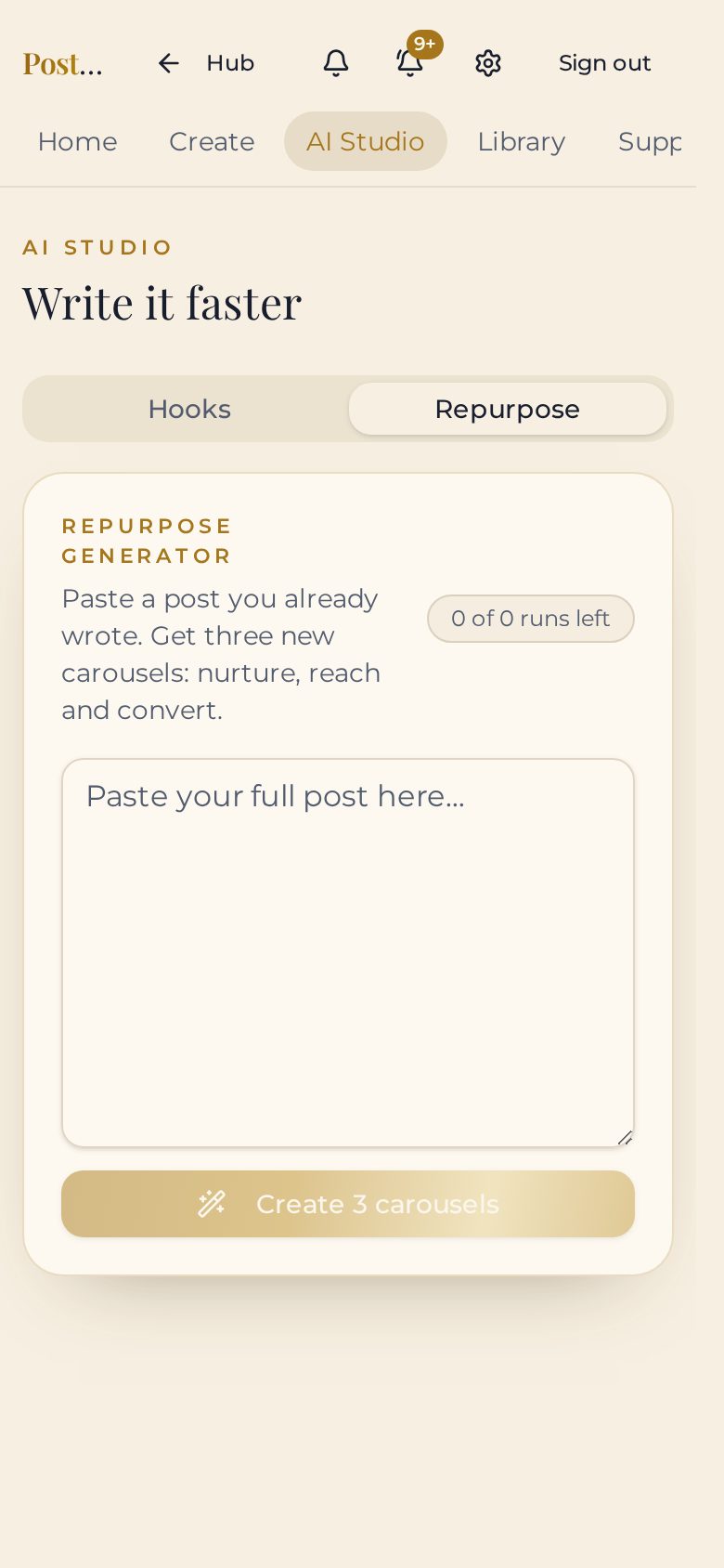 Carousel Queen repurpose generator turning one post into three carousels